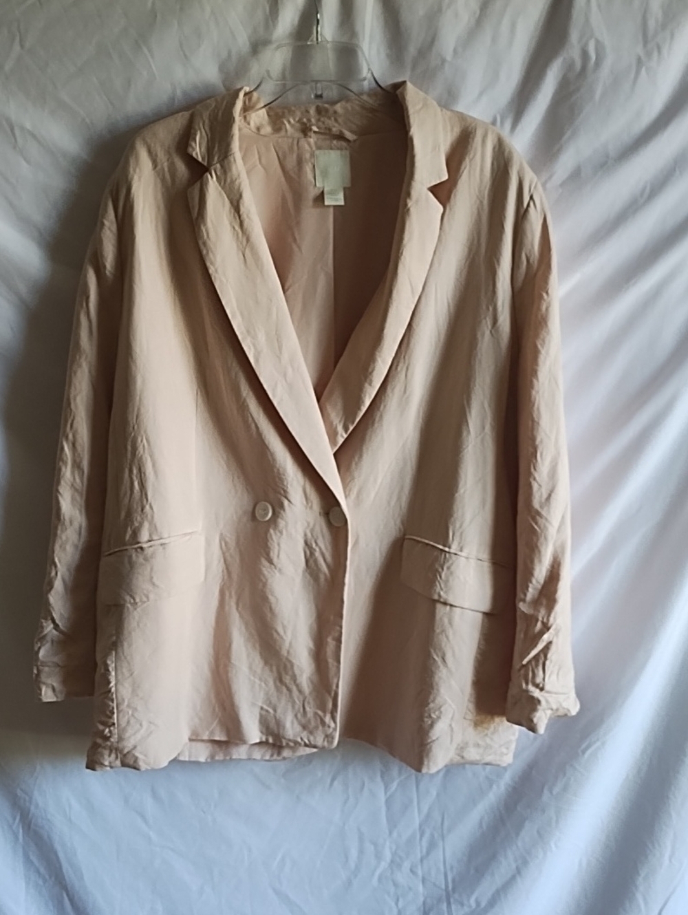 H&M Light Pink Relaxed Fit Blazer